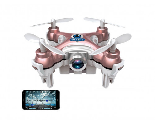 Квадрокоптер с камерой Wi-Fi Cheerson CX-10W нано (розовый)
