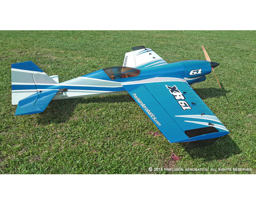 Самолёт радиоуправляемый Precision Aerobatics XR-61 1550мм KIT (синий)
