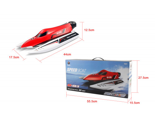 Катер на радиоуправлении WL Toys WL915 F1 High Speed Boat бесколлекторный (красный)