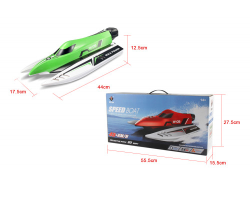Катер на радиоуправлении WL Toys WL915 F1 High Speed Boat бесколлекторный (зеленый)