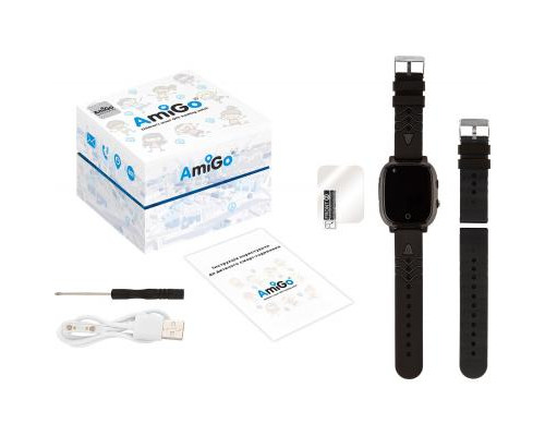 Смарт-часы AmiGo GO005 4G WIFI Kids waterproof Thermometer Black (747016)