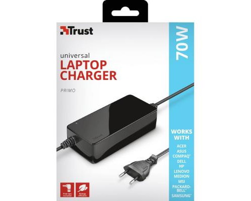 Блок питания к ноутбуку Trust Primo 70W-19V Universal Laptop Charger (22141)