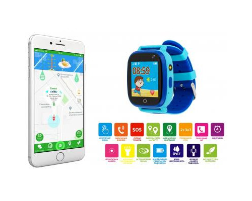 Смарт-часы AmiGo GO001 iP67 Blue