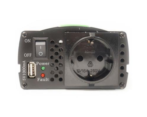 Автомобильный инвертор 24V/220V 300W, USB 5V 1A, HYM300-242 PowerPlant (KD00MS0002)