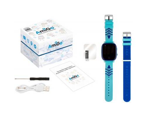 Смарт-часы AmiGo GO005 4G WIFI Kids waterproof Thermometer Blue (747017)