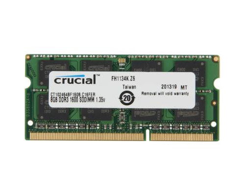 Модуль памяти для ноутбука SoDIMM DDR3L 8GB 1600 MHz Micron (CT102464BF160B)