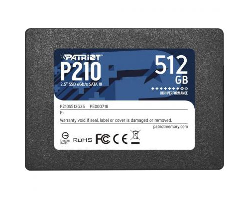 Накопитель SSD 2.5" 512GB Patriot (P210S512G25)
