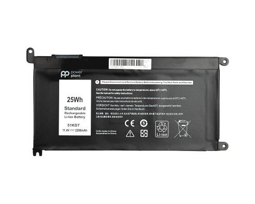 Аккумулятор для ноутбука DELL Chromebook 3180 (51KD7) 11.4V 2200mAh PowerPlant (NB441266)