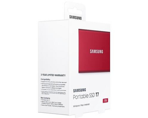 Накопитель SSD USB 3.2 1TB T7 Samsung (MU-PC1T0R/WW)