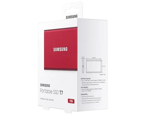 Накопитель SSD USB 3.2 1TB T7 Samsung (MU-PC1T0R/WW)