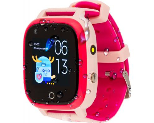 Смарт-часы AmiGo GO005 4G WIFI Kids waterproof Thermometer Pink (747018)