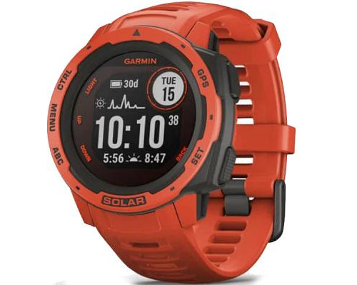 Смарт-часы Garmin Instinct Solar, Flame Red (010-02293-20)