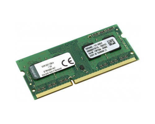 Модуль памяти для ноутбука SoDIMM DDR3 4GB 1600 MHz Kingston (KVR16S11S8/4WP)