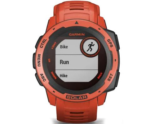 Смарт-часы Garmin Instinct Solar, Flame Red (010-02293-20)