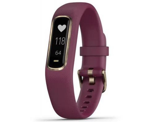 Фитнес браслет Garmin vivosmart 4, Merlot/Rose Gold, S/M (010-01995-21)
