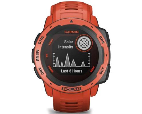 Смарт-часы Garmin Instinct Solar, Flame Red (010-02293-20)