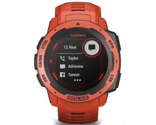 Смарт-часы Garmin Instinct Solar, Flame Red (010-02293-20)