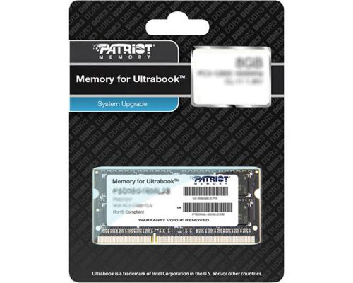 Модуль памяти для ноутбука SoDIMM DDR3L 4GB 1600 MHz Patriot (PSD34G1600L2S)