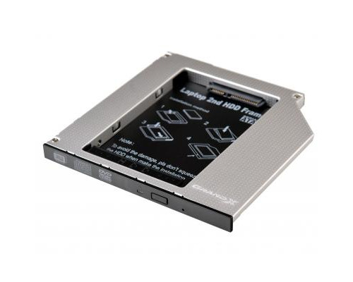 Фрейм-переходник Grand-X HDD 2.5'' to notebook 9.5 mm ODD SATA/mSATA (HDC-24N)