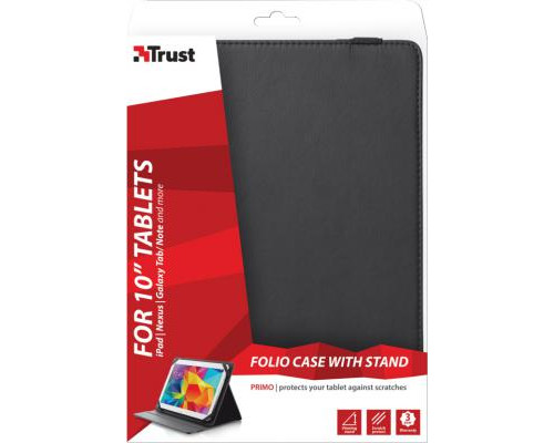 Чехол для планшета Trust 10" UNIVERSAL Primo folio Stand for tablets Black (20058)