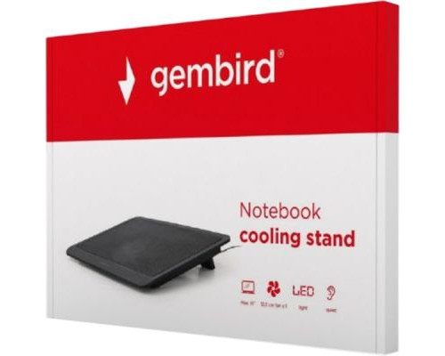 Подставка для ноутбука Gembird 15.6", 1x125 mm fan, black (NBS-1F15-03)