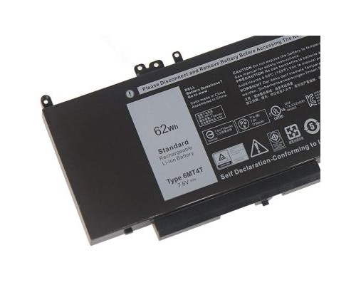 Аккумулятор для ноутбука Dell Latitude E5570 6MT4T, 7750mAh (62Wh), 4cell, 7.6V, Li-ion (A47176)