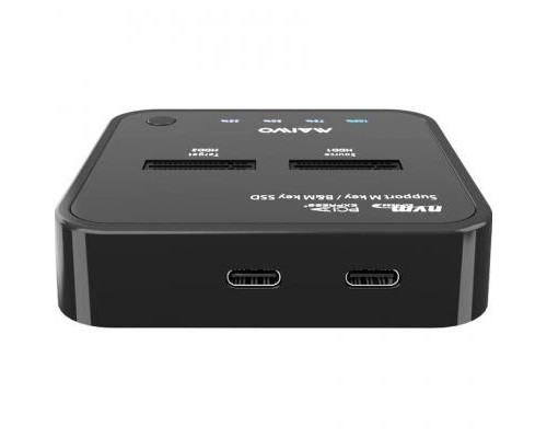 Док-станция Maiwo 2*NVMe M.2 SSD Key M/B+M USB 3.1 Gen2 Type-C (K3016P)