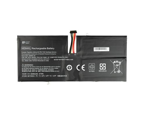Аккумулятор для ноутбука HP Envy Spectre XT 13-2120TU (HD04XL) 14.8V 3200mAh PowerPlant (NB461363)