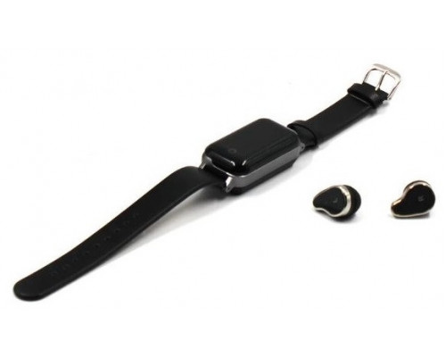 Фитнес-браслет с беспроводными наушниками Smart TWS T89 6939, черный