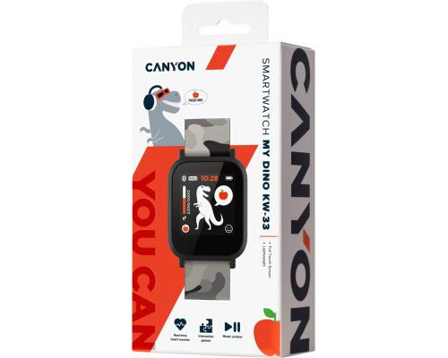 Смарт-часы CANYON CNE-KW33BB Kids smartwatch Black camouflage (CNE-KW33BB)