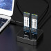 Док-станция Maiwo 2*NVMe M.2 SSD Key M/B+M USB 3.1 Gen2 Type-C (K3016P)