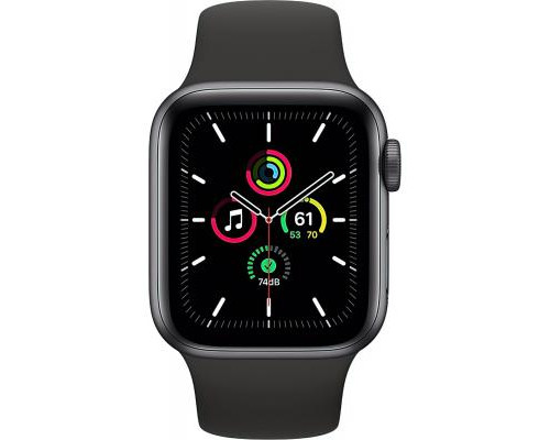 Смарт-часы Apple Watch SE GPS, 40mm Space Gray Aluminium Case with Black Spor (MYDP2UL/A)