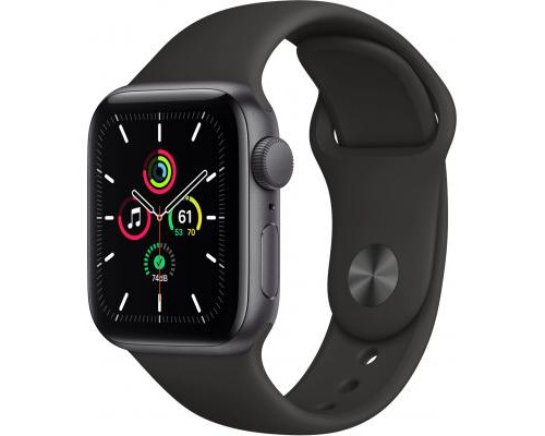 Смарт-часы Apple Watch SE GPS, 40mm Space Gray Aluminium Case with Black Spor (MYDP2UL/A)