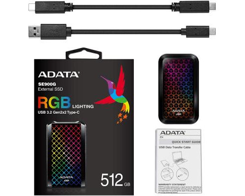Накопитель SSD USB 3.2 512GB ADATA (ASE900G-512GU32G2-CBK)