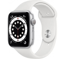 Смарт-часы Apple Watch Series 6 GPS, 44mm Silver Aluminium Case with White Sp (M00D3UL/A)