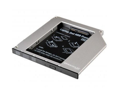 Фрейм-переходник Grand-X HDD 2.5'' to notebook 9.5 mm ODD SATA/mSATA (HDC-24)