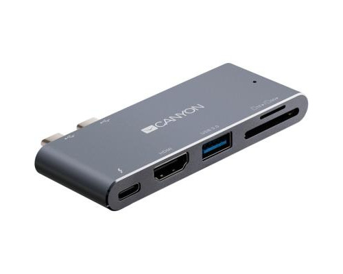 Порт-репликатор CANYON Docking Station with 5 port, Thunderbolt 3, Input 100-240V, (CNS-TDS05DG)