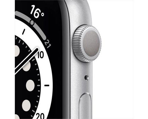 Смарт-часы Apple Watch Series 6 GPS, 44mm Silver Aluminium Case with White Sp (M00D3UL/A)