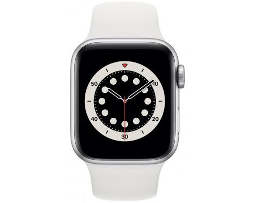 Смарт-часы Apple Watch Series 6 GPS, 44mm Silver Aluminium Case with White Sp (M00D3UL/A)