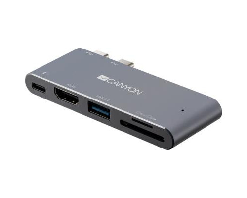 Порт-репликатор CANYON Docking Station with 5 port, Thunderbolt 3, Input 100-240V, (CNS-TDS05DG)