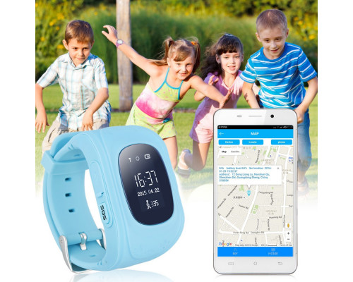 Детские умные часы Smart Watch GPS трекер Q50/G36 Light Blue