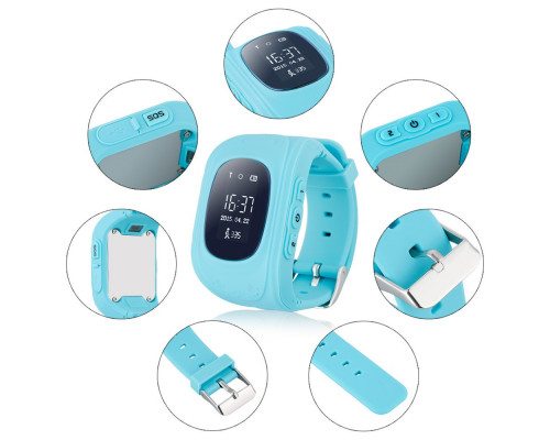 Детские умные часы Smart Watch GPS трекер Q50/G36 Light Blue