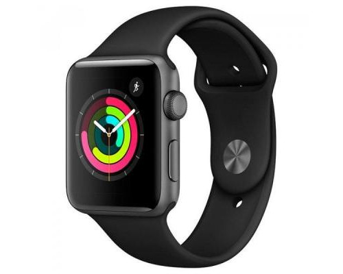Смарт-часы Apple Watch Series 3 GPS, 42mm SpaceGrey Aluminium Case Black Band (MTF32FS/A)