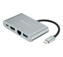 Порт-репликатор CANYON Docking Station with 5 ports, Type C, Input 100-240V, Output (CNS-TDS04DG)