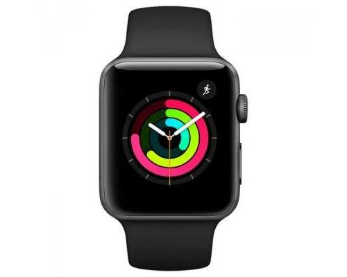 Смарт-часы Apple Watch Series 3 GPS, 42mm SpaceGrey Aluminium Case Black Band (MTF32FS/A)